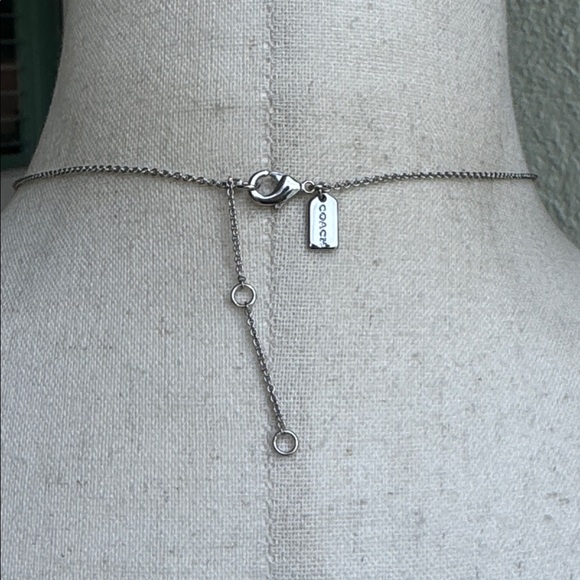 Coach silver rhinestone hang tag necklace - NWOT - Picture 9 of 9